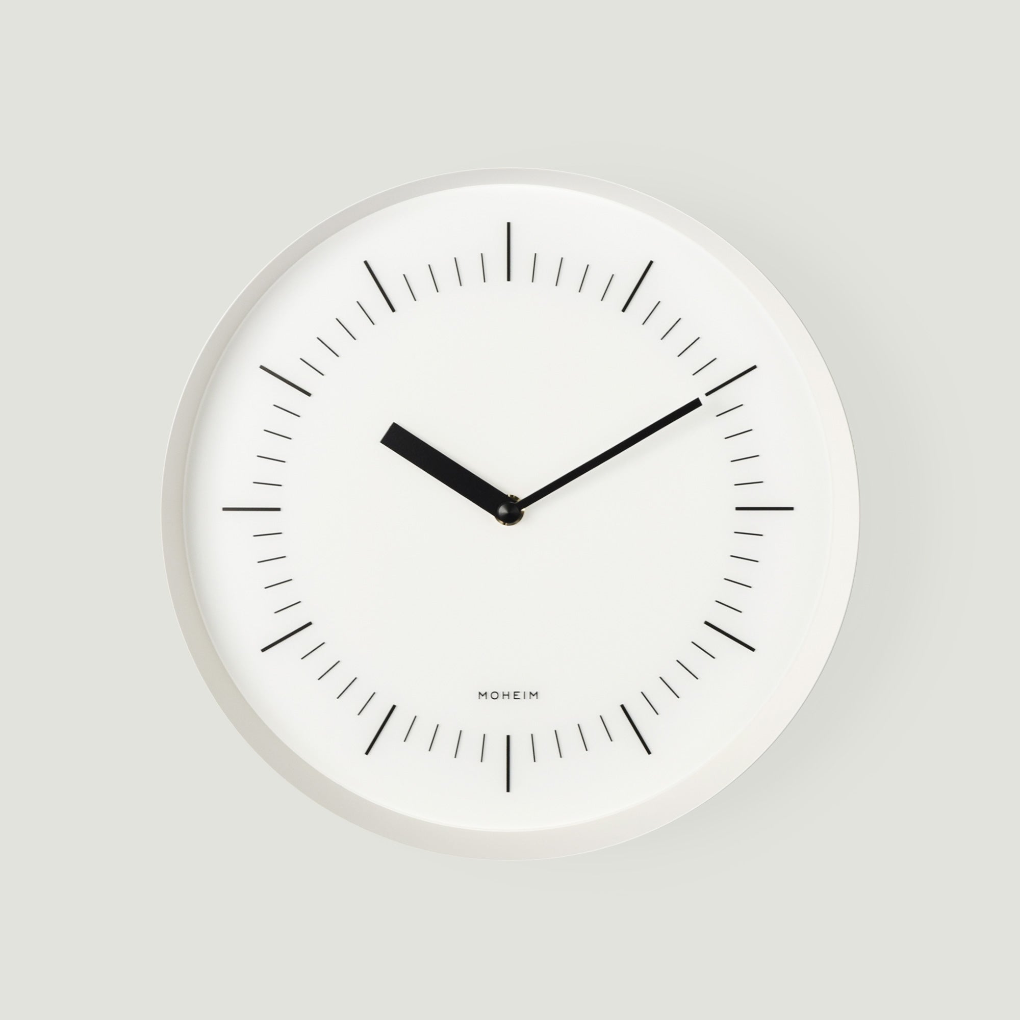 日本製の壁掛け時計 HORN ホワイト