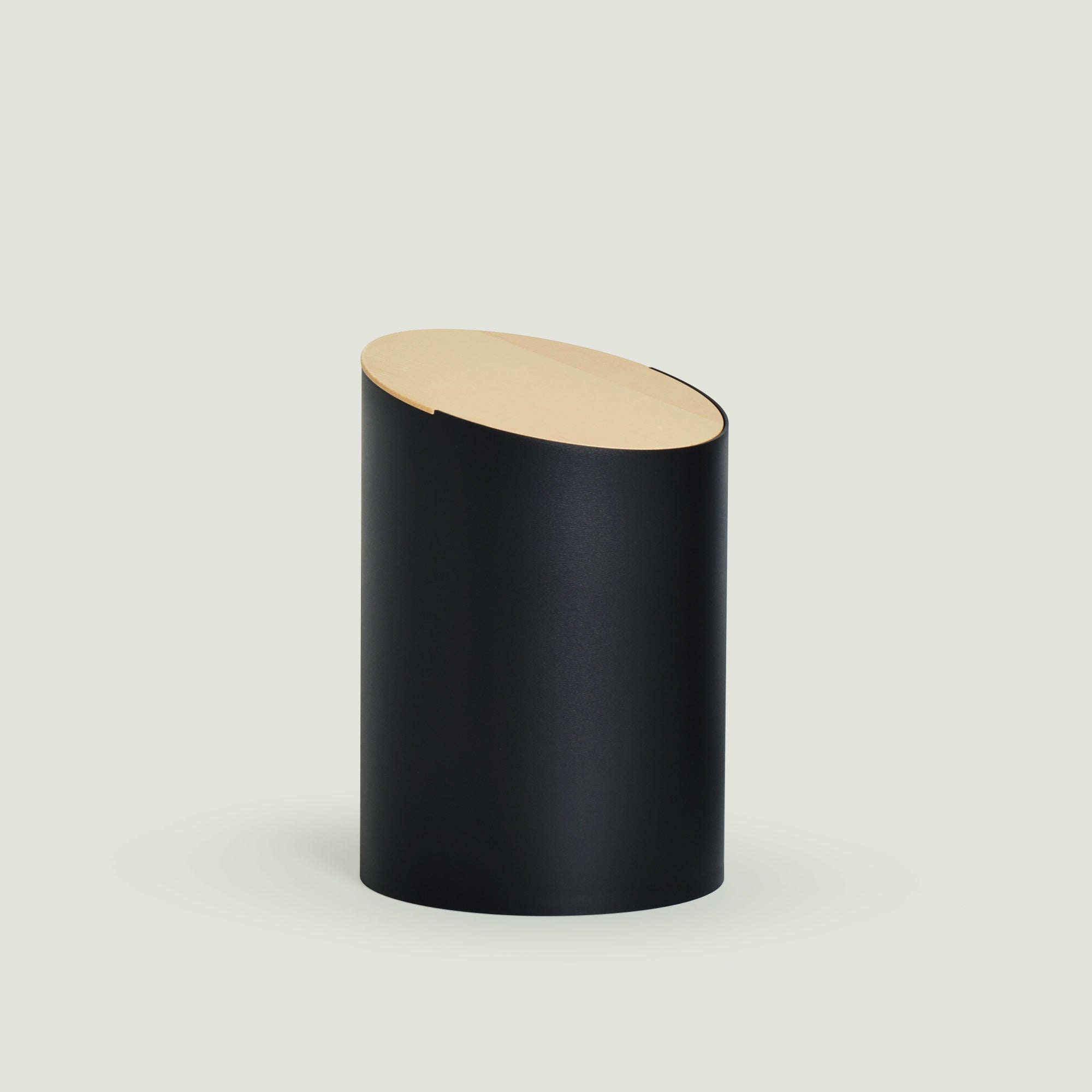 北欧デザインのおしゃれなゴミ箱 SWING BIN Sサイズ 5L 黒 ハードメープル