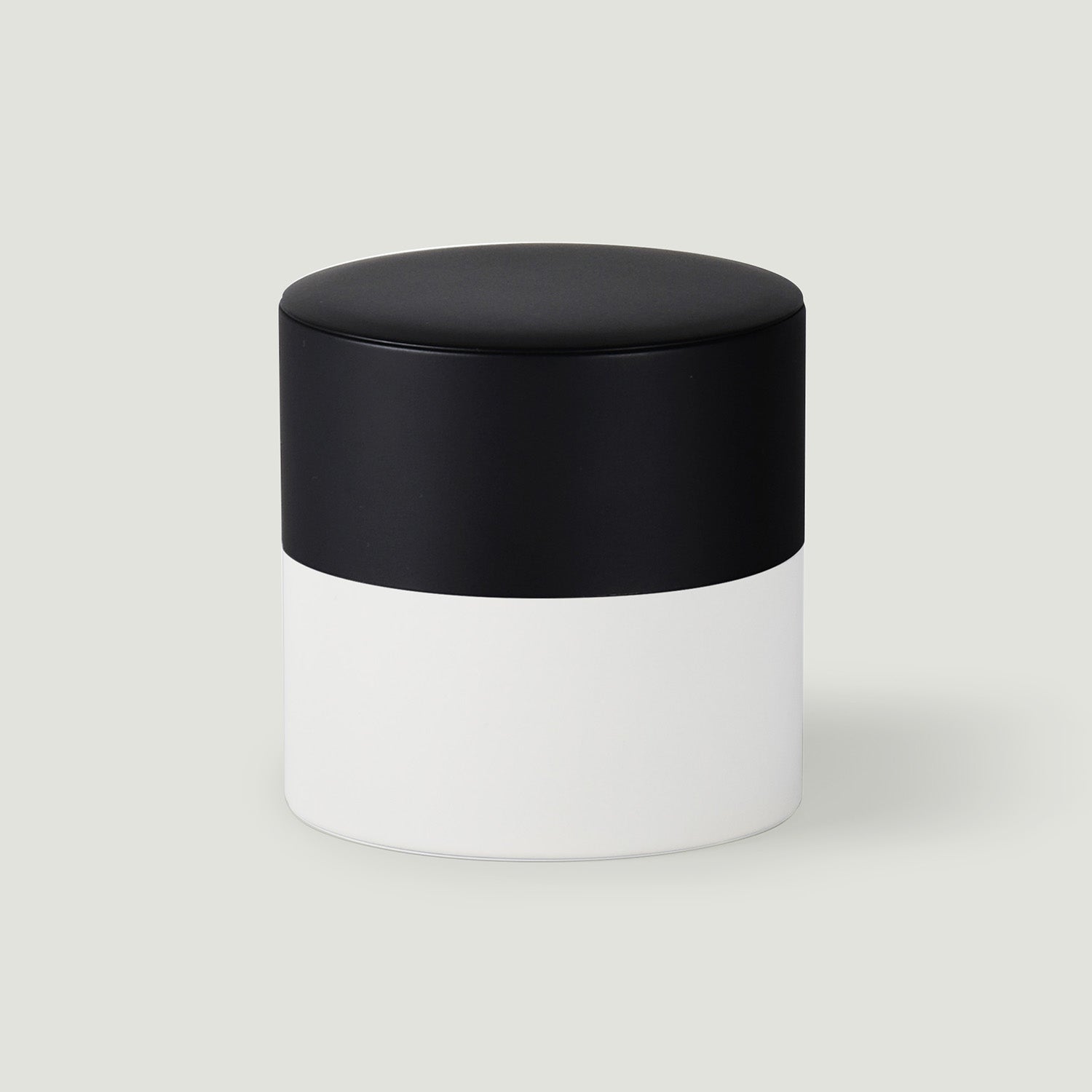 TIN CADDY two-tone S ブラック × ホワイト おしゃれなブリキ缶