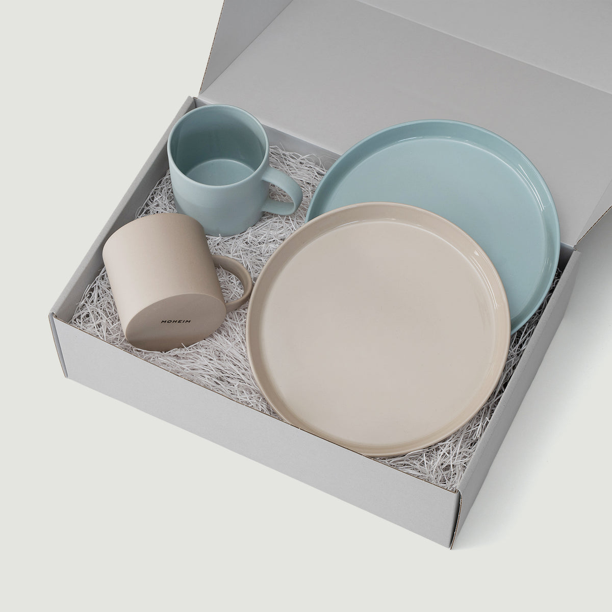 STONEWARE MUG250-PLATE210 ギフトボックスセット 誕生日/記念日プレゼント