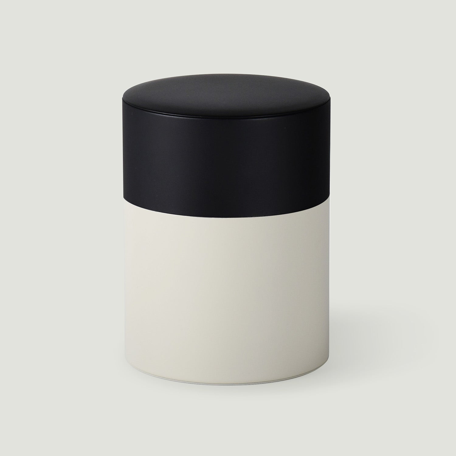 TIN CADDY two-tone M ブラック × グレー おしゃれなブリキ缶