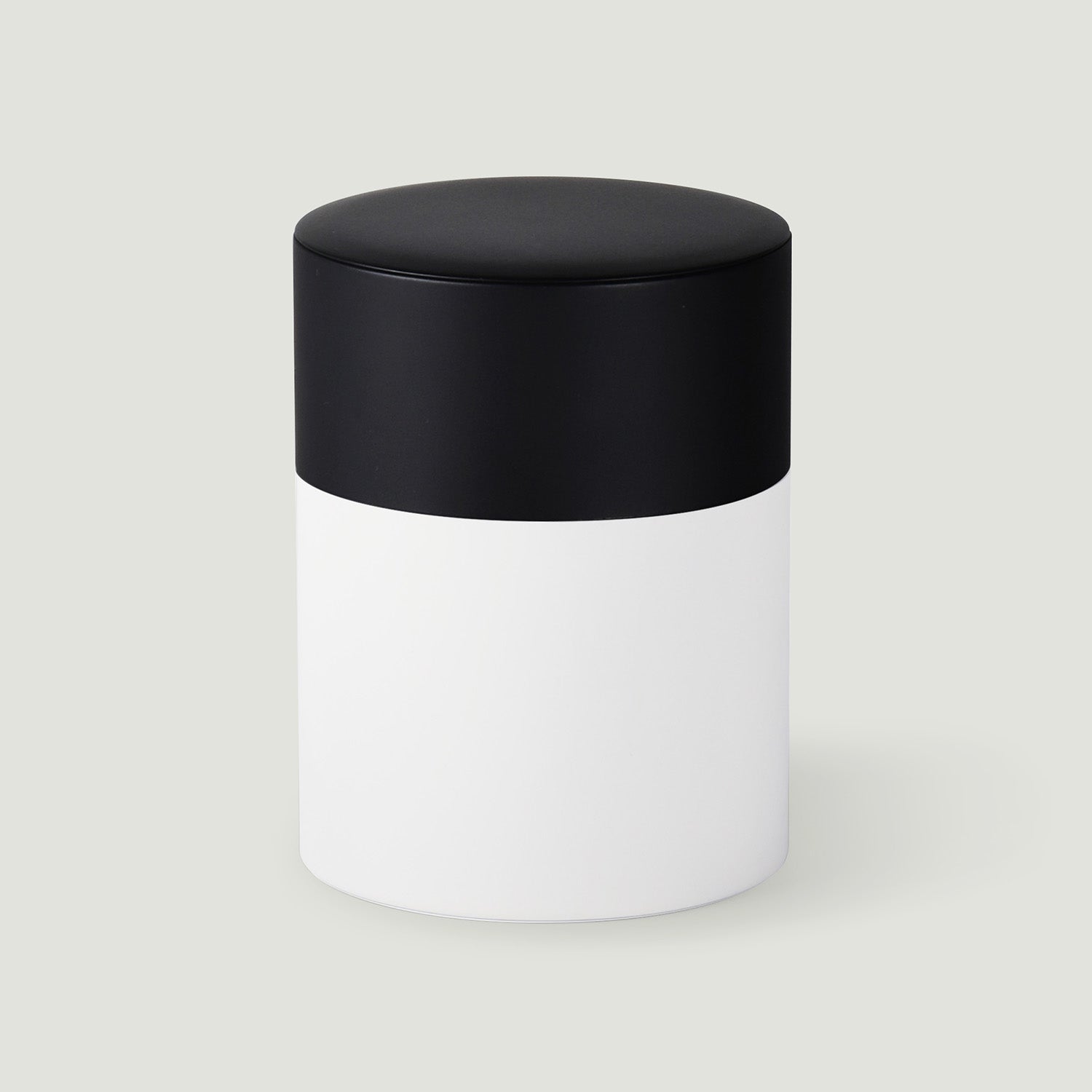 TIN CADDY two-tone M ブラック × ホワイト おしゃれなブリキ缶