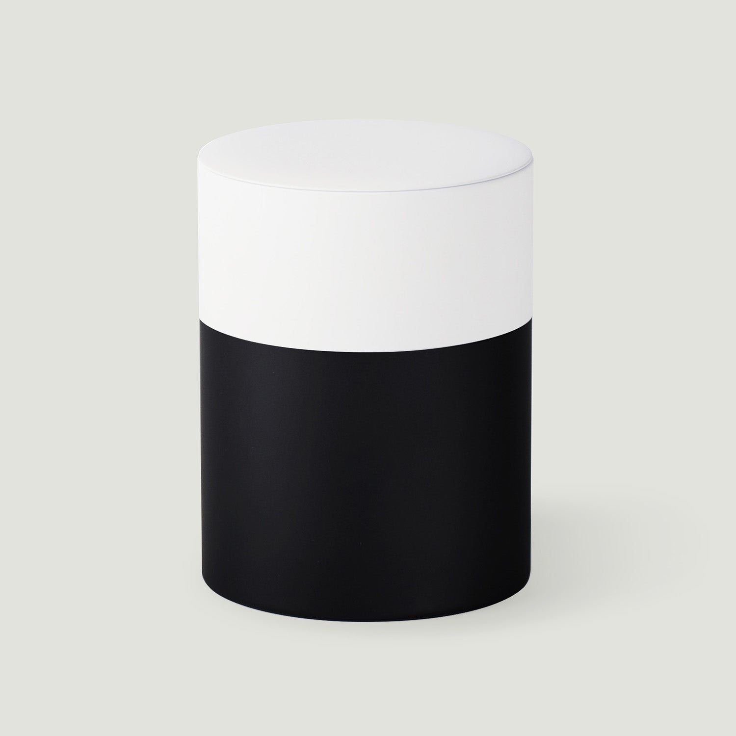 TIN CADDY two-tone M ホワイト × ブラック おしゃれなブリキ缶