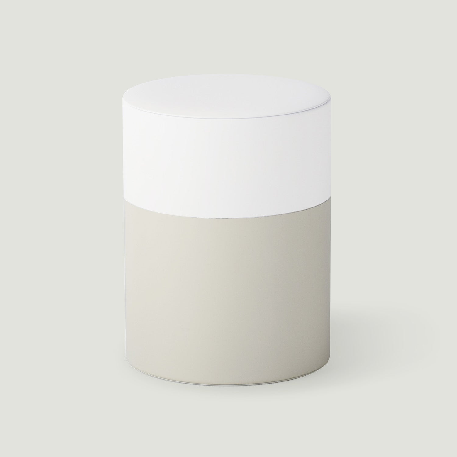 TIN CADDY two-tone M ホワイト × グレー おしゃれなブリキ缶