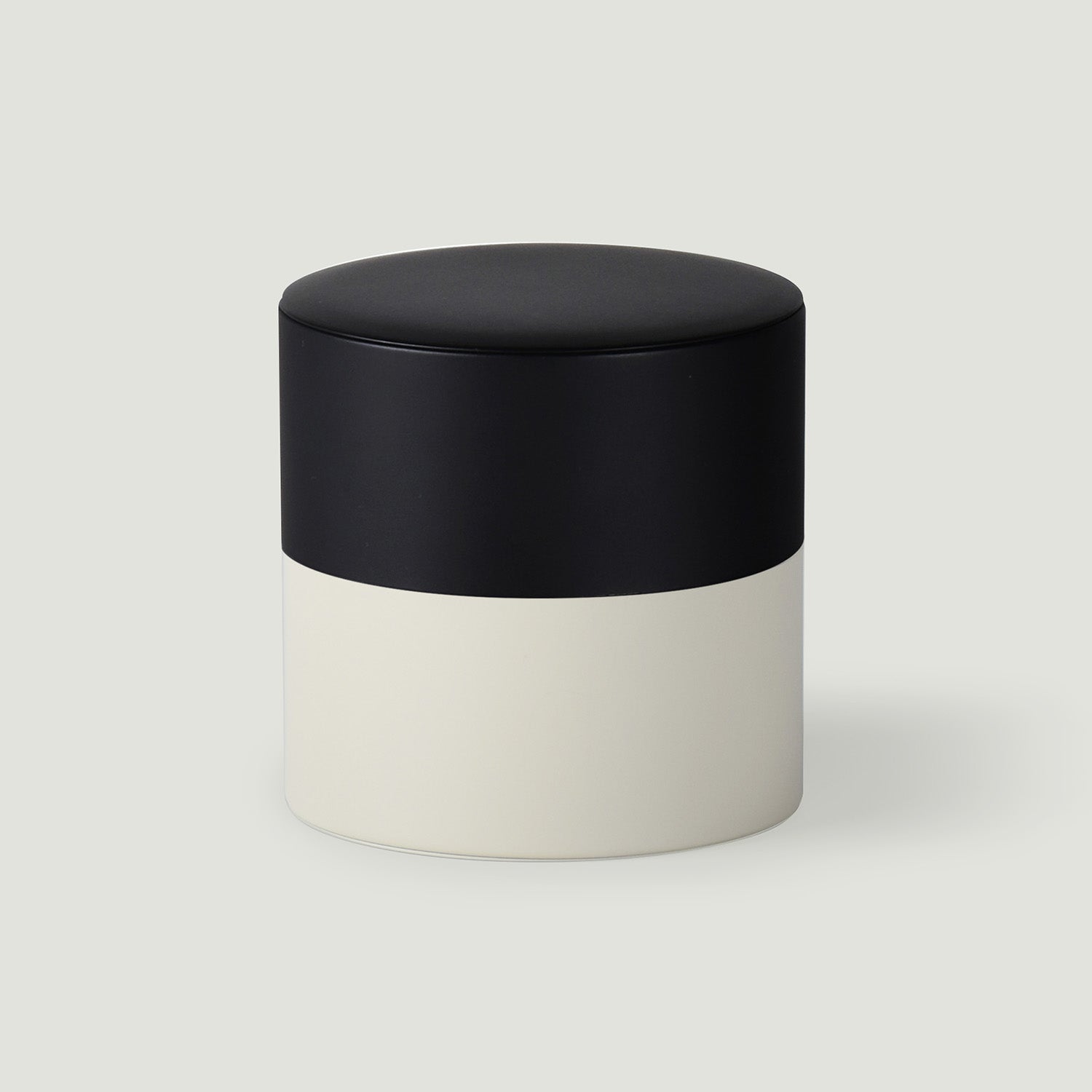 TIN CADDY two-tone S ブラック × グレー バイカラーのキャニスター